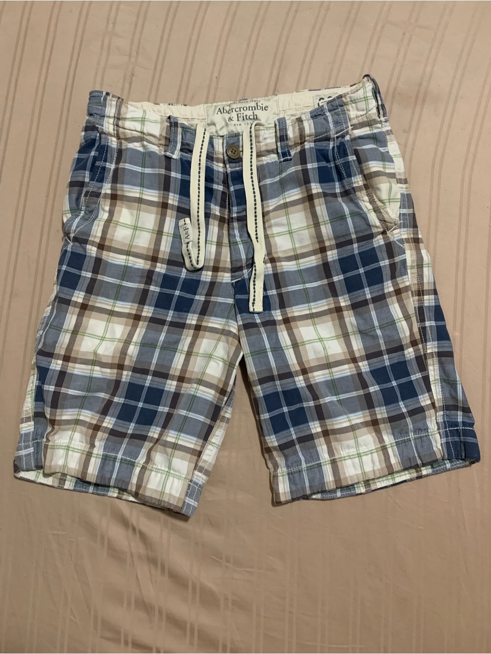 Abercrombie & Fitch vintage Men's Blue Plaid shorts